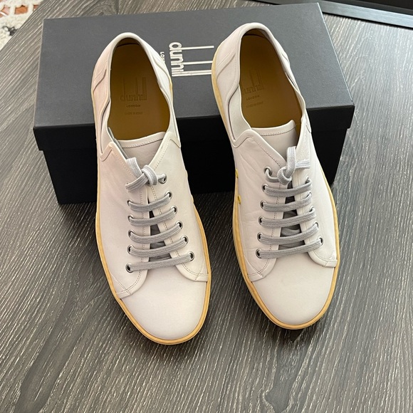 SOLD 😃 NEW AUTHENTIC Dunhill Men’s Off White Leather Sneaker Sz EUR 42 / US 8 - Picture 7 of 13